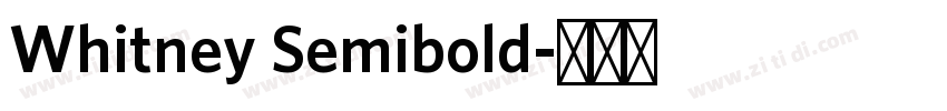 Whitney Semibold字体转换